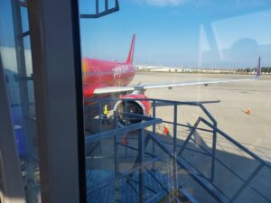 出国準備、行きのフライト、関空～三田市